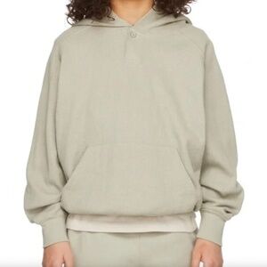 Fear Of God Essentials Seafoam Green Waffle Henley Hoodie